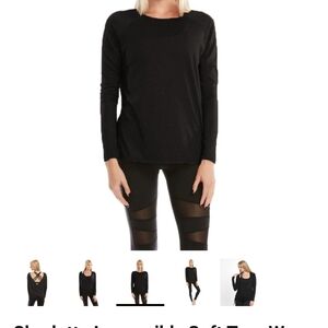 NWT Sweat & Milk Charlotte Black Long Sleeve Wrap Nursing Top